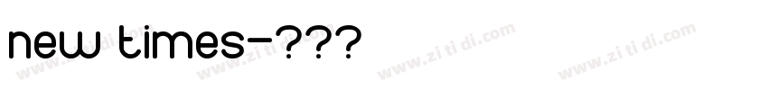 new times字体转换